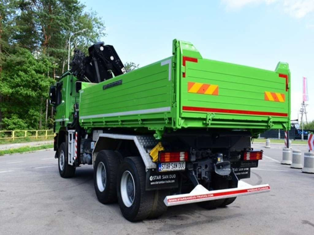Crane truck Mercedes-Benz  ACTROS 3346 6x6 HIAB 244EP-4 Crane Kipper: picture 7