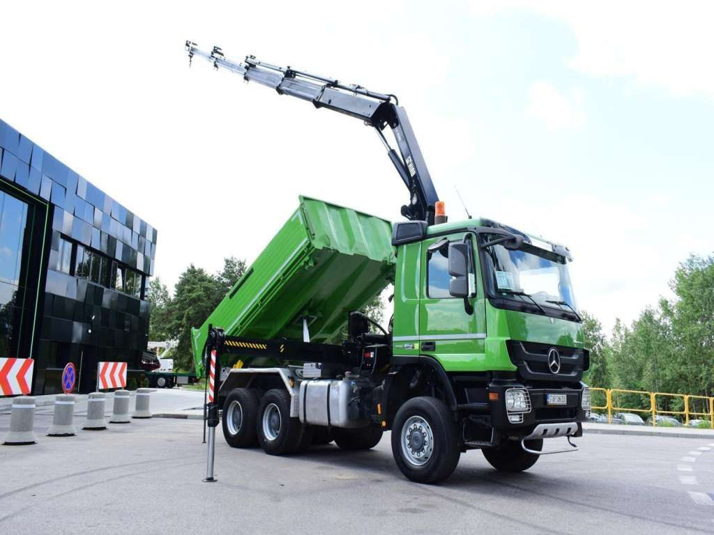 Crane truck Mercedes-Benz  ACTROS 3346 6x6 HIAB 244EP-4 Crane Kipper: picture 13