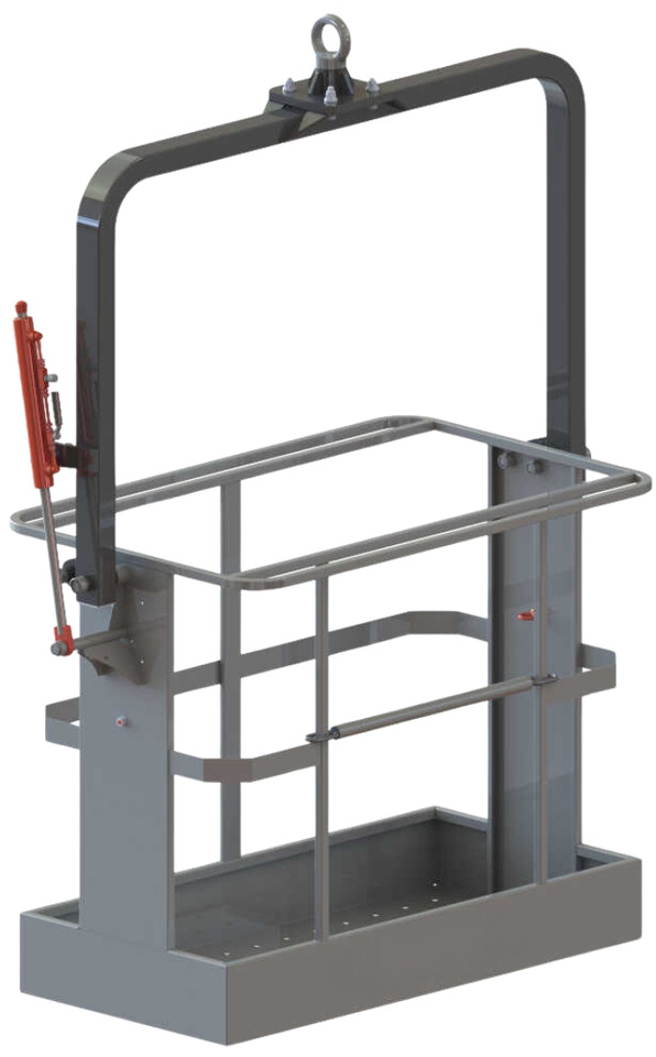 Iron suspended man basket for tower cranes CPT-2H-F - Attachment for Loader crane: picture 1 Iron suspended man basket for tower cranes CPT-2H-F - Attachment for Loader crane: picture 1