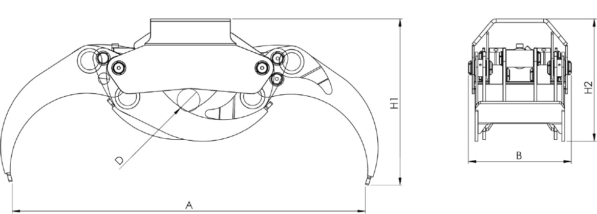 LOG GRAB PF-M 42 - Grapple for Loader crane: picture 4 LOG GRAB PF-M 42 - Grapple for Loader crane: picture 4