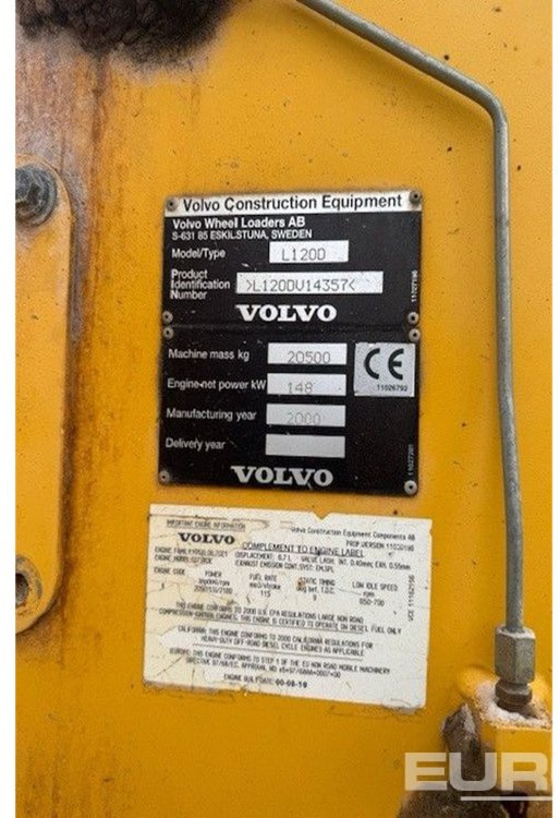 2000 Volvo L120D - Wheel loader: picture 2 2000 Volvo L120D - Wheel loader: picture 2