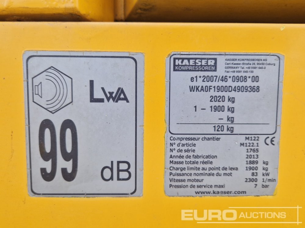 Air compressor 2013 Kaeser M122 400CFM: picture 18