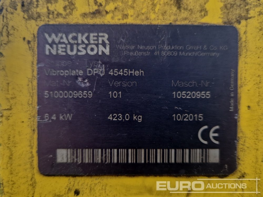 Asphalt machine 2015 Wacker Neuson DPU4545HEH: picture 10