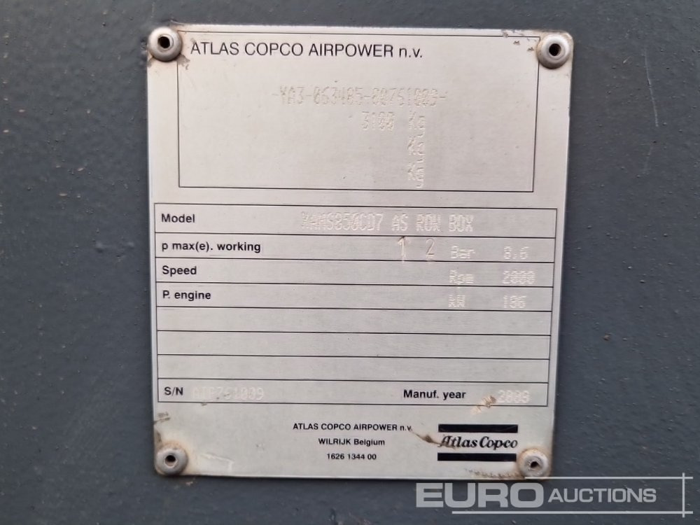 Atlas Copco XAMS850 - Air compressor: picture 2 Atlas Copco XAMS850 - Air compressor: picture 2