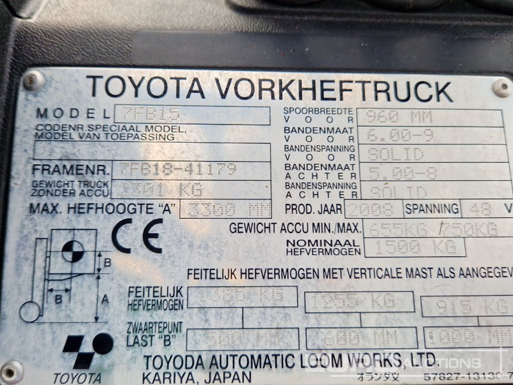 Electric forklift Toyota 7FB15: picture 15