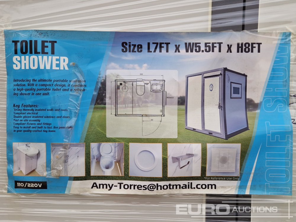Unused 2024 Portable Toilet, Shower, L2180 x W1620 x H2354mm - Construction container: picture 2 Unused 2024 Portable Toilet, Shower, L2180 x W1620 x H2354mm - Construction container: picture 2