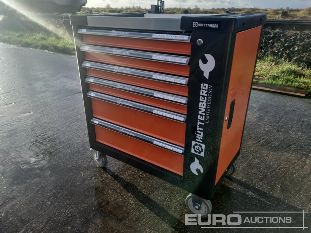 Unused Hüttenberg Tool Trolley, 6 Drawers with Tools - Workshop equipment: picture 2 Unused Hüttenberg Tool Trolley, 6 Drawers with Tools - Workshop equipment: picture 2