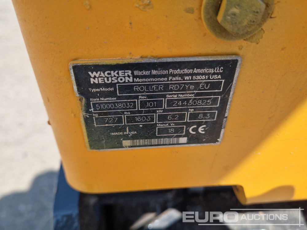 Asphalt machine 2018 Wacker Neuson RD7YE: picture 9