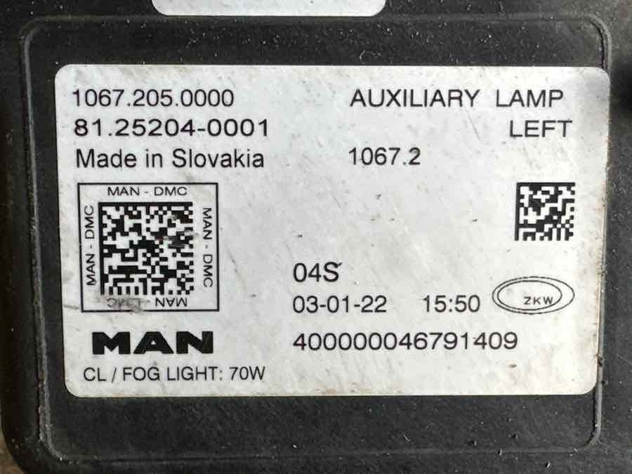 MAN FOG LAMP 81.25204-0001 - Lights/ Lighting for Truck: picture 3 MAN FOG LAMP 81.25204-0001 - Lights/ Lighting for Truck: picture 3