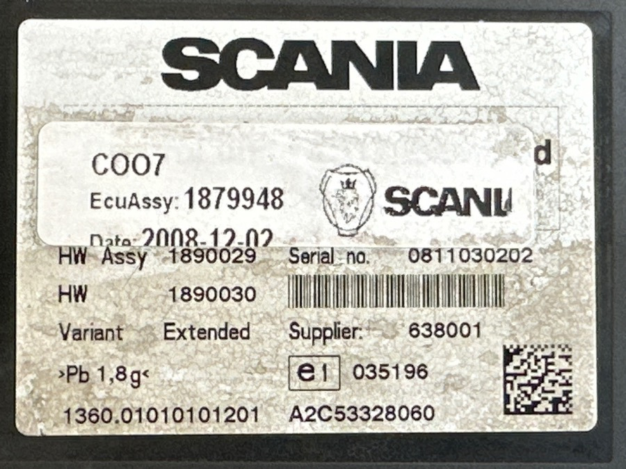 SCANIA ECU COO7 1879948 - Electrical system for Truck: picture 2 SCANIA ECU COO7 1879948 - Electrical system for Truck: picture 2