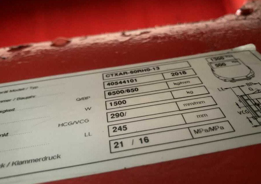 Auramo CTXAR-60RH0-13 - Clamp for Forklift: picture 2 Auramo CTXAR-60RH0-13 - Clamp for Forklift: picture 2