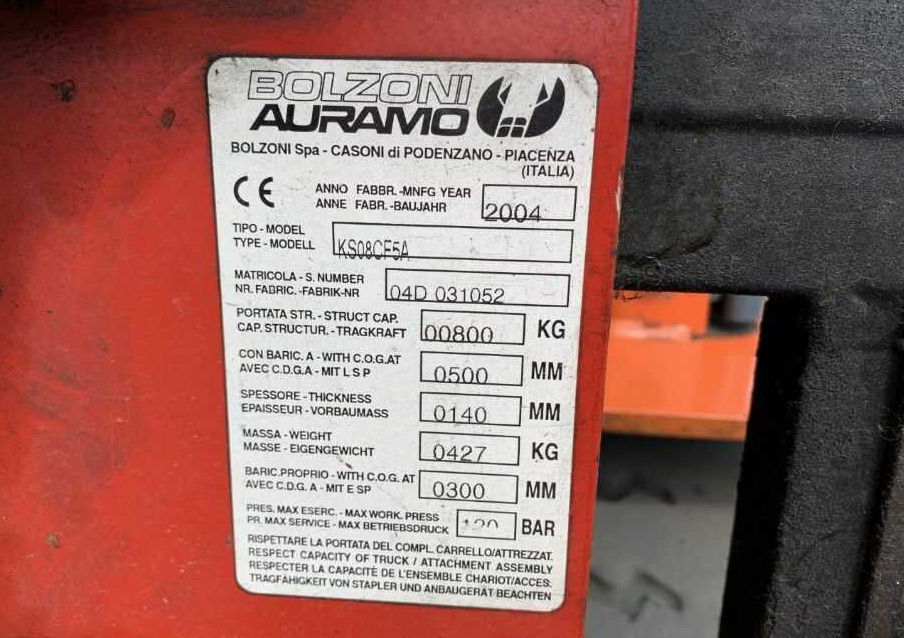 Clamp for Material handling equipment Bolzoni KS08CF5A, Kartonklammer: picture 9