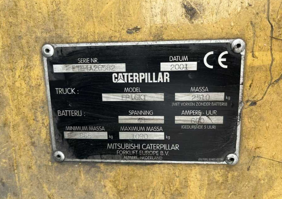 CAT Lift Trucks EP16KT - Electric forklift: picture 4 CAT Lift Trucks EP16KT - Electric forklift: picture 4