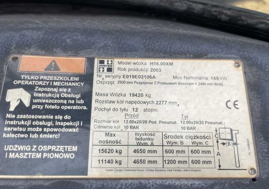 Hyster H16.00XM - Diesel forklift: picture 1 Hyster H16.00XM - Diesel forklift: picture 1