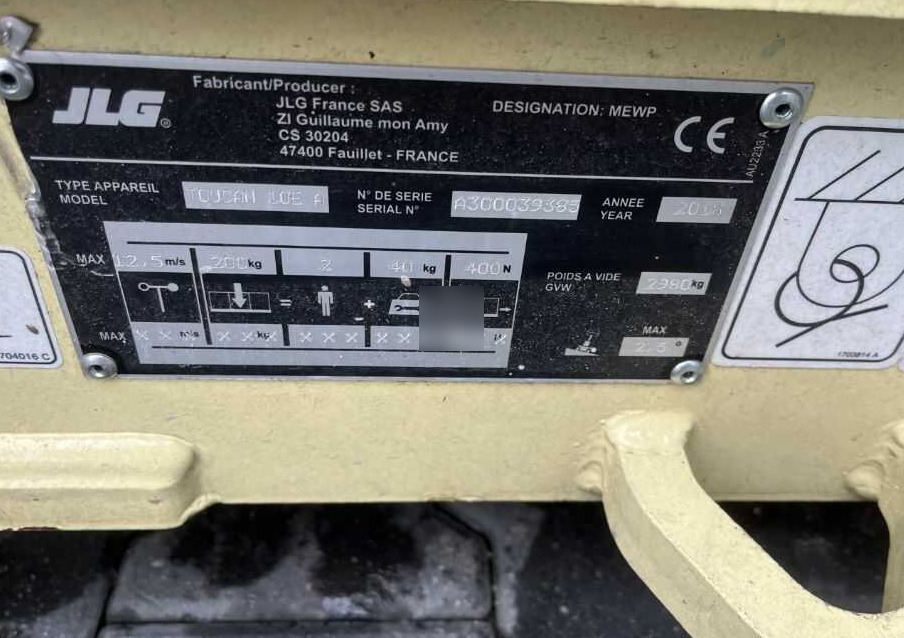 JLG Toucan 10EA - Vertical mast lift: picture 4 JLG Toucan 10EA - Vertical mast lift: picture 4