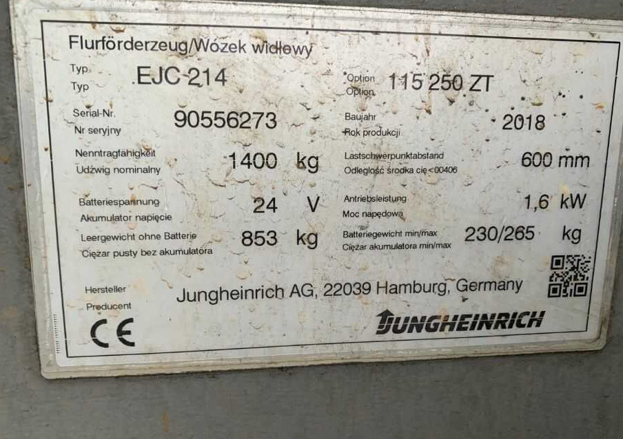 Jungheinrich EJC214 - Stacker: picture 4 Jungheinrich EJC214 - Stacker: picture 4