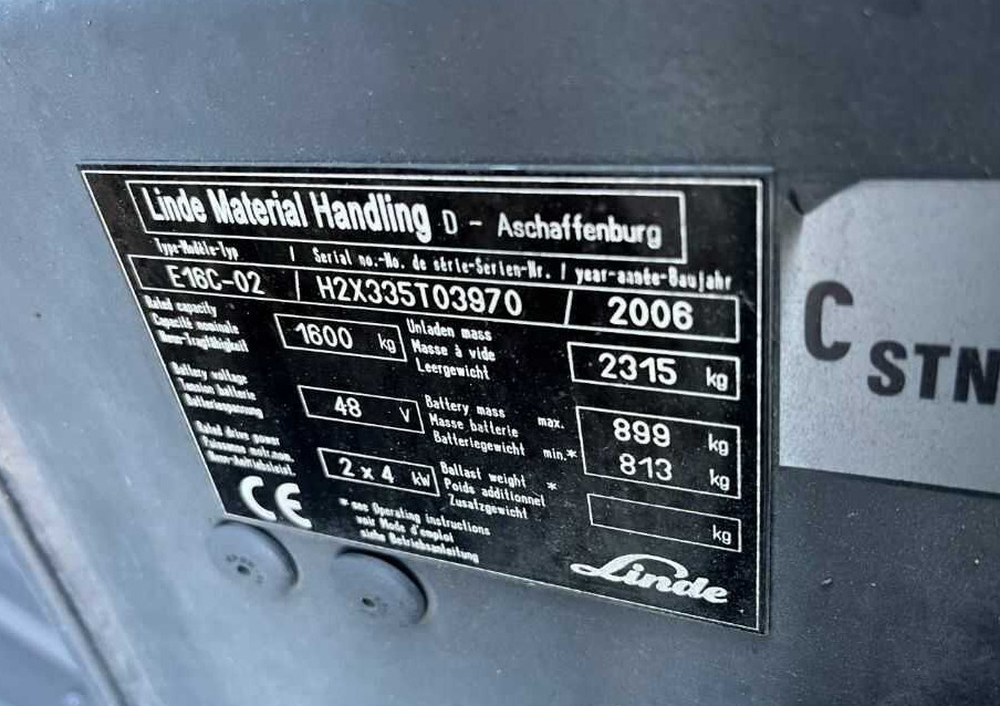 Linde E16C-02 - Electric forklift: picture 4 Linde E16C-02 - Electric forklift: picture 4