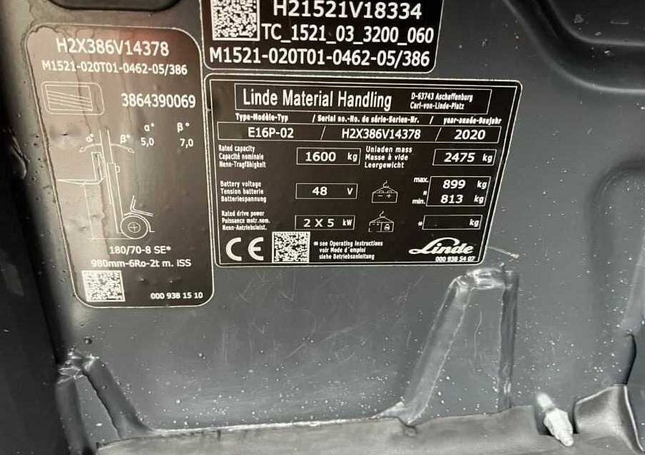 Linde E16P-02 - Electric forklift: picture 4 Linde E16P-02 - Electric forklift: picture 4