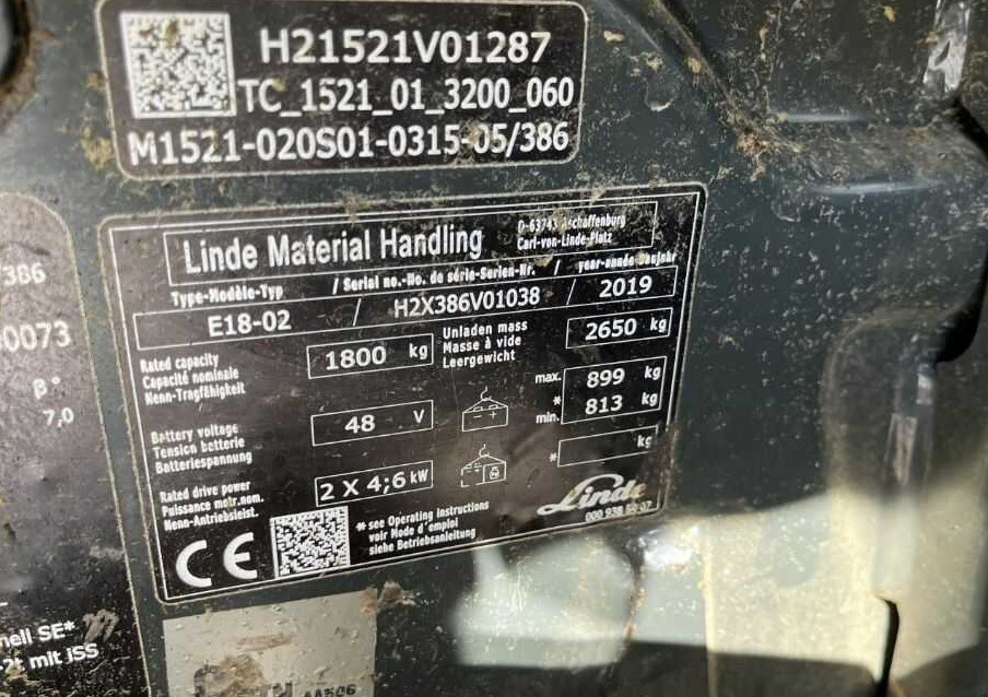Linde E18-01 - Electric forklift: picture 5 Linde E18-01 - Electric forklift: picture 5