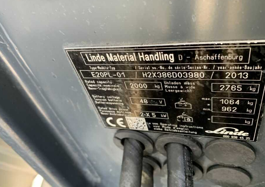 Linde E20PL-01 - Electric forklift: picture 4 Linde E20PL-01 - Electric forklift: picture 4