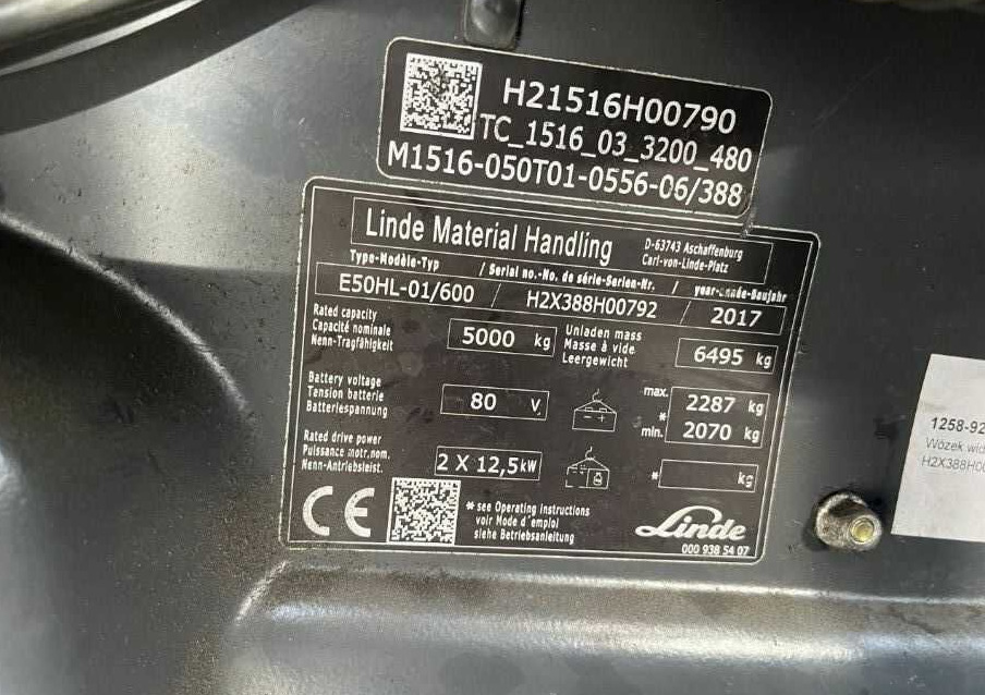 Linde E50HL-01/600 - Electric forklift: picture 4 Linde E50HL-01/600 - Electric forklift: picture 4