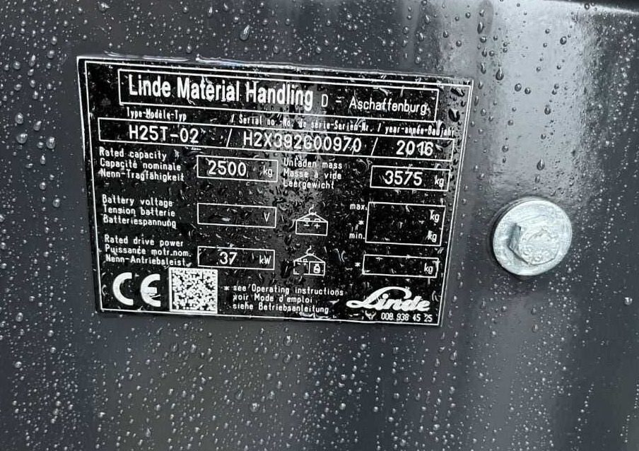 Linde H25T-02 - LPG forklift: picture 3 Linde H25T-02 - LPG forklift: picture 3