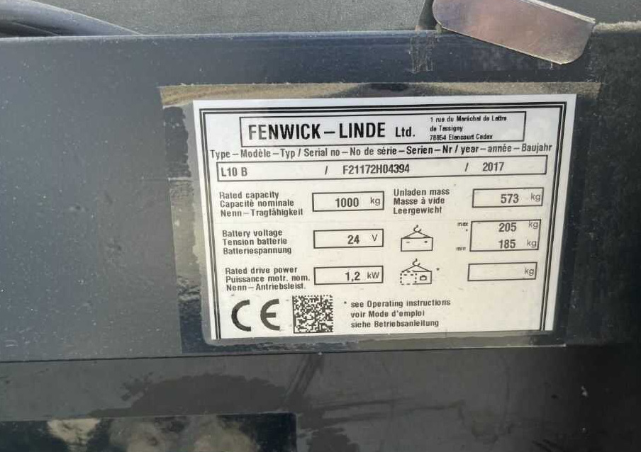 Linde L10B - Stacker: picture 4 Linde L10B - Stacker: picture 4