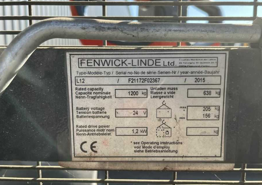 Linde L12 - Stacker: picture 4 Linde L12 - Stacker: picture 4