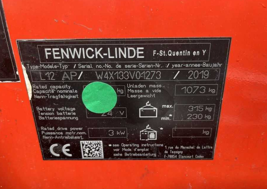 Linde L12AP - Stacker: picture 4 Linde L12AP - Stacker: picture 4