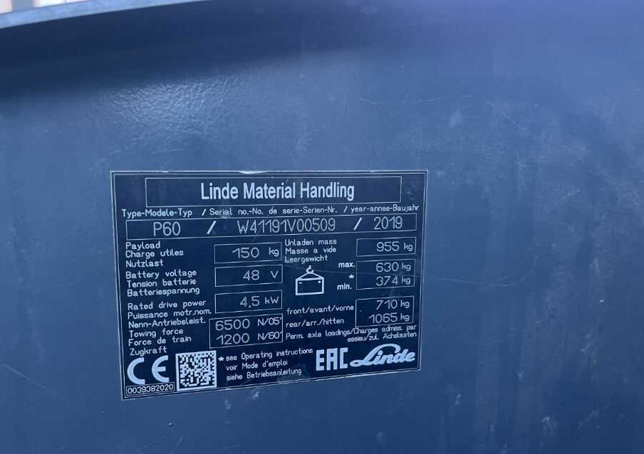 Linde P60 - Tow tractor: picture 4 Linde P60 - Tow tractor: picture 4