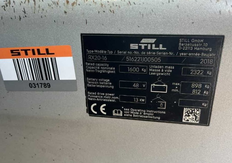 Still RX20-16 - Electric forklift: picture 4 Still RX20-16 - Electric forklift: picture 4