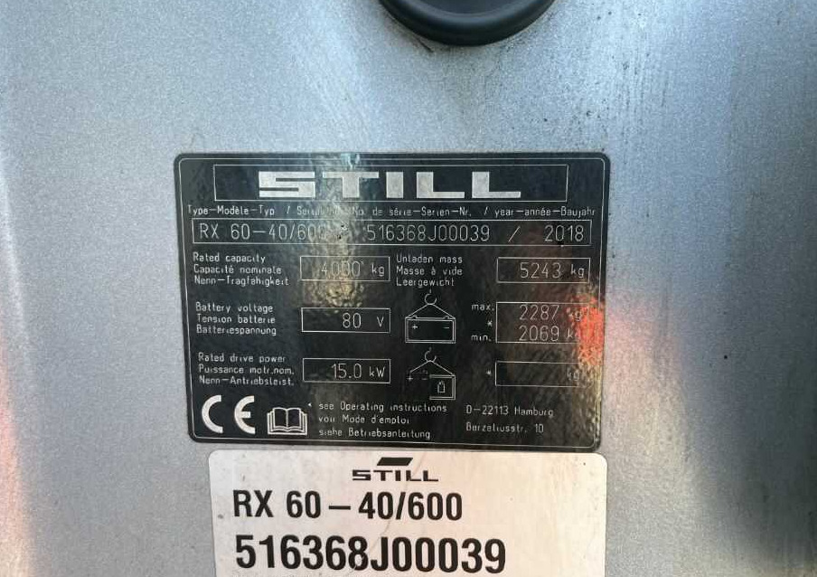 Still RX60-40/600 - Electric forklift: picture 4 Still RX60-40/600 - Electric forklift: picture 4