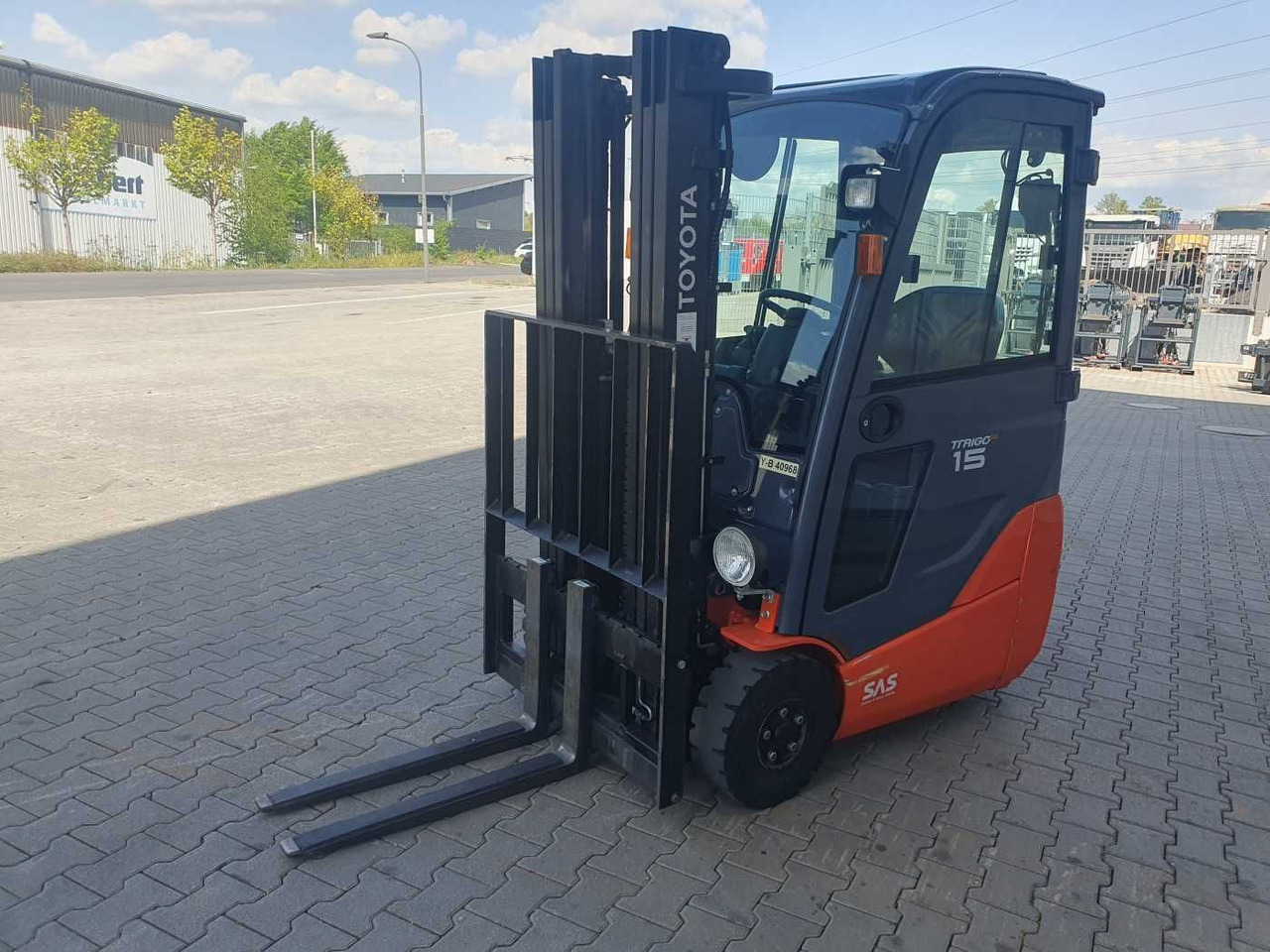 Electric forklift Toyota 8FBET15 / Triplex: 4.30m / nur 3.412h! / 2022: picture 7