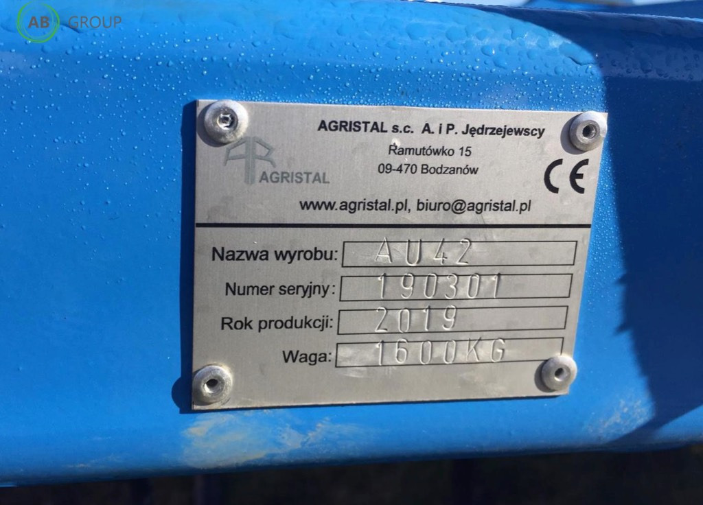 Hydraulically folding seedbed cultivator 4,2 m Agristal AU - Cultivator: picture 2 Hydraulically folding seedbed cultivator 4,2 m Agristal AU - Cultivator: picture 2