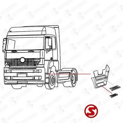 Mercedes-Benz Trede axor links rechts - Footstep for Truck: picture 2 Mercedes-Benz Trede axor links rechts - Footstep for Truck: picture 2
