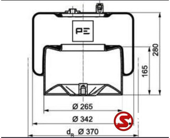 Mercedes-Benz Luchtbalg Mercedes Actros - Spare parts for Truck: picture 2 Mercedes-Benz Luchtbalg Mercedes Actros - Spare parts for Truck: picture 2