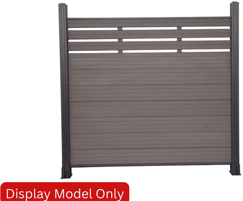 1.7m Wide Teak Composite Fence Panel (25 Panels), 2.45m Black Aluminium Post (26 Posts) Complete With Assembly Kit - Workshop equipment: picture 2 1.7m Wide Teak Composite Fence Panel (25 Panels), 2.45m Black Aluminium Post (26 Posts) Complete With Assembly Kit - Workshop equipment: picture 2