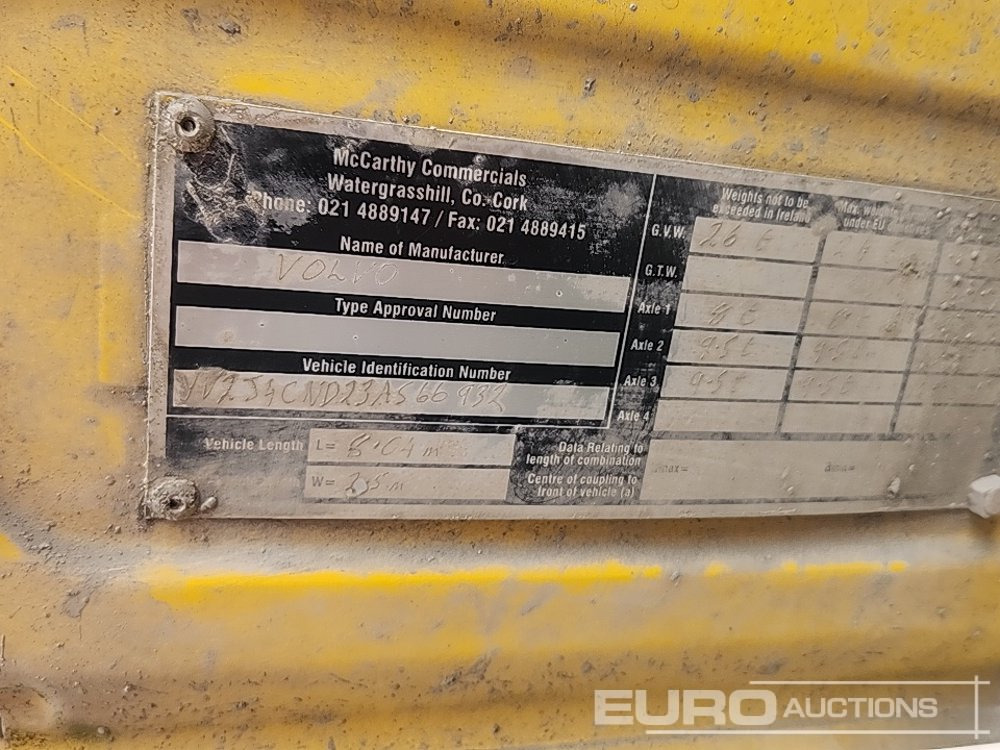 Tipper 2004 Volvo 8x4 Tipper, Manual Gearbox, Looby Body: picture 44