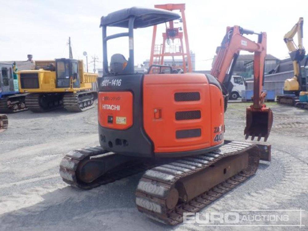 2013 Hitachi ZX40U-5A Rubber Block Pads, Blade, Offset, Bucket - Mini excavator: picture 2 2013 Hitachi ZX40U-5A Rubber Block Pads, Blade, Offset, Bucket - Mini excavator: picture 2