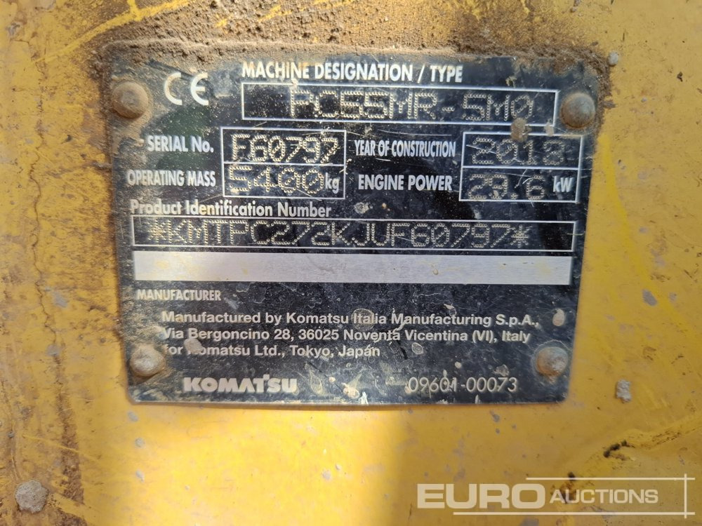 Mini excavator 2018 Komatsu PC55MR-5M0: picture 6