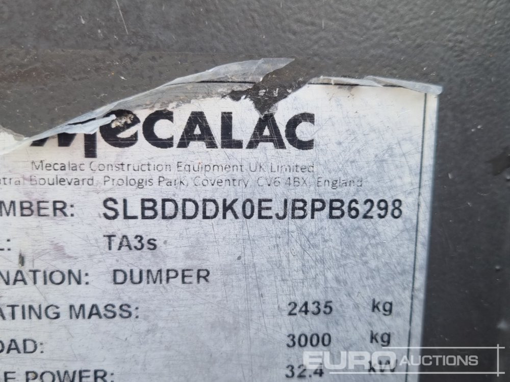 Mini dumper 2018 Mecalac TA3S: picture 31