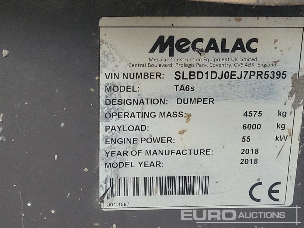 Mini dumper 2018 Mecalac TA6S: picture 39