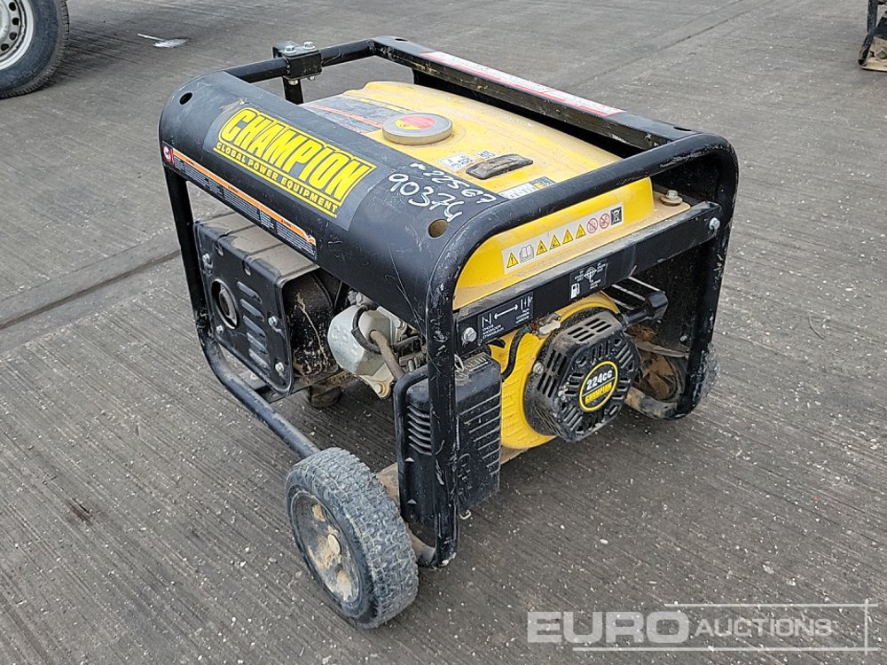 2022 Champion 3kVA Petrol Generator (2 of), Petrol Brush (1 of) - Generator set: picture 3 2022 Champion 3kVA Petrol Generator (2 of), Petrol Brush (1 of) - Generator set: picture 3