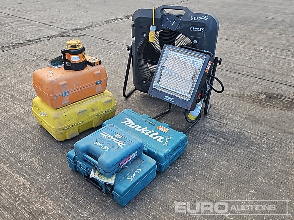 Laser Level (3 of), Makita 110Volt Heat Gun, Makita HR2470 240Volt Hammer Drill, Makita DJR186 Battery Reciprocating Saw, 110Volt Fan, 110Volt Space Heater - Construction heater: picture 1 Laser Level (3 of), Makita 110Volt Heat Gun, Makita HR2470 240Volt Hammer Drill, Makita DJR186 Battery Reciprocating Saw, 110Volt Fan, 110Volt Space Heater - Construction heater: picture 1