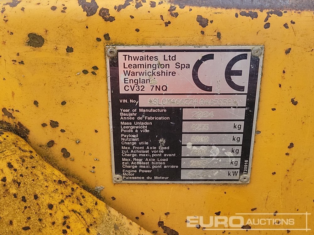 Mini dumper Thwaites 6 Ton: picture 42