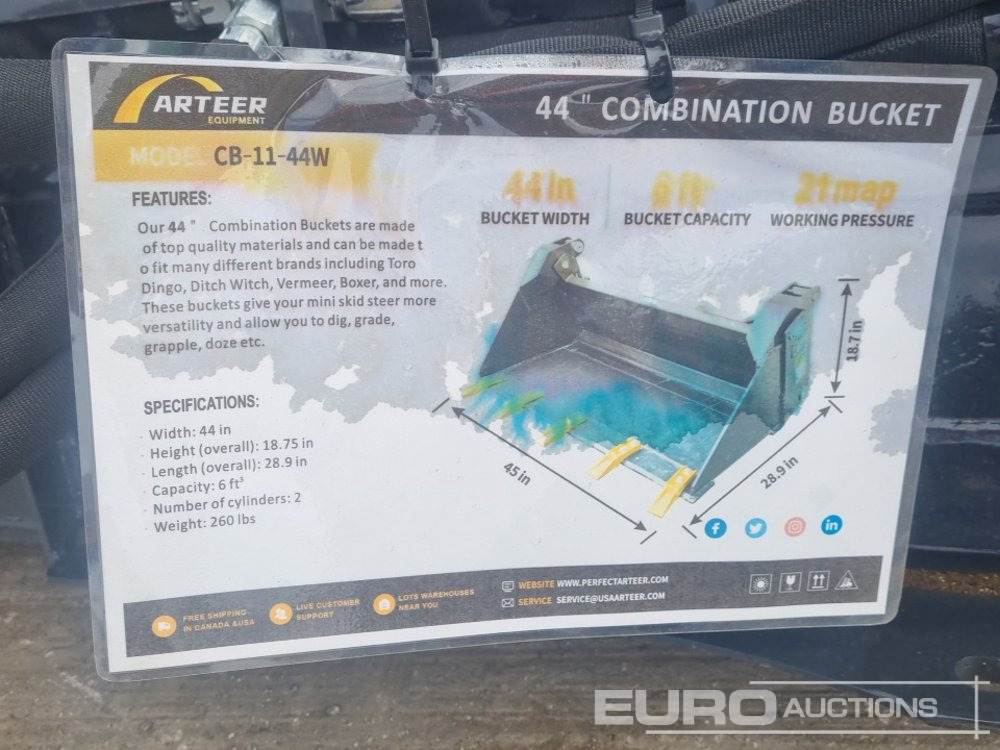 New Bucket Unused 2025 Arteer CB-11-44W: picture 13