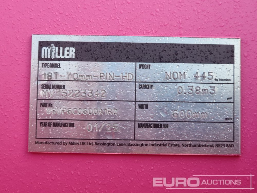 New Bucket Unused 2025 Miller 24" Digging Bucket 70mm Pin to suit 14-16 Ton Excavator: picture 13