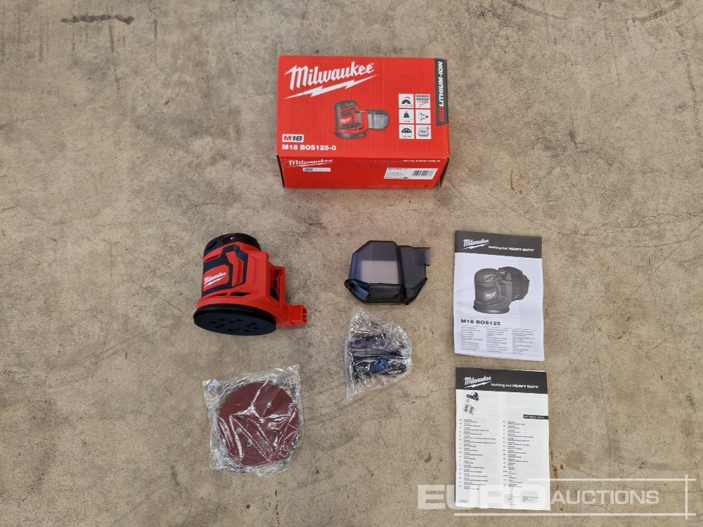 Unused Milwaukee M18 BOS125-0 Cordless Sander (Body Only) - Construction equipment: picture 2 Unused Milwaukee M18 BOS125-0 Cordless Sander (Body Only) - Construction equipment: picture 2