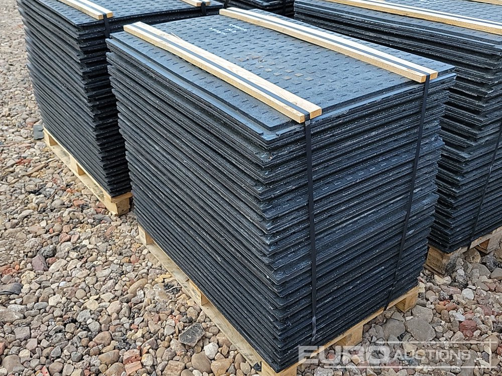 New Construction equipment Unused Pallet of Rubber Road Plates (4 of) - Connectable: picture 7
