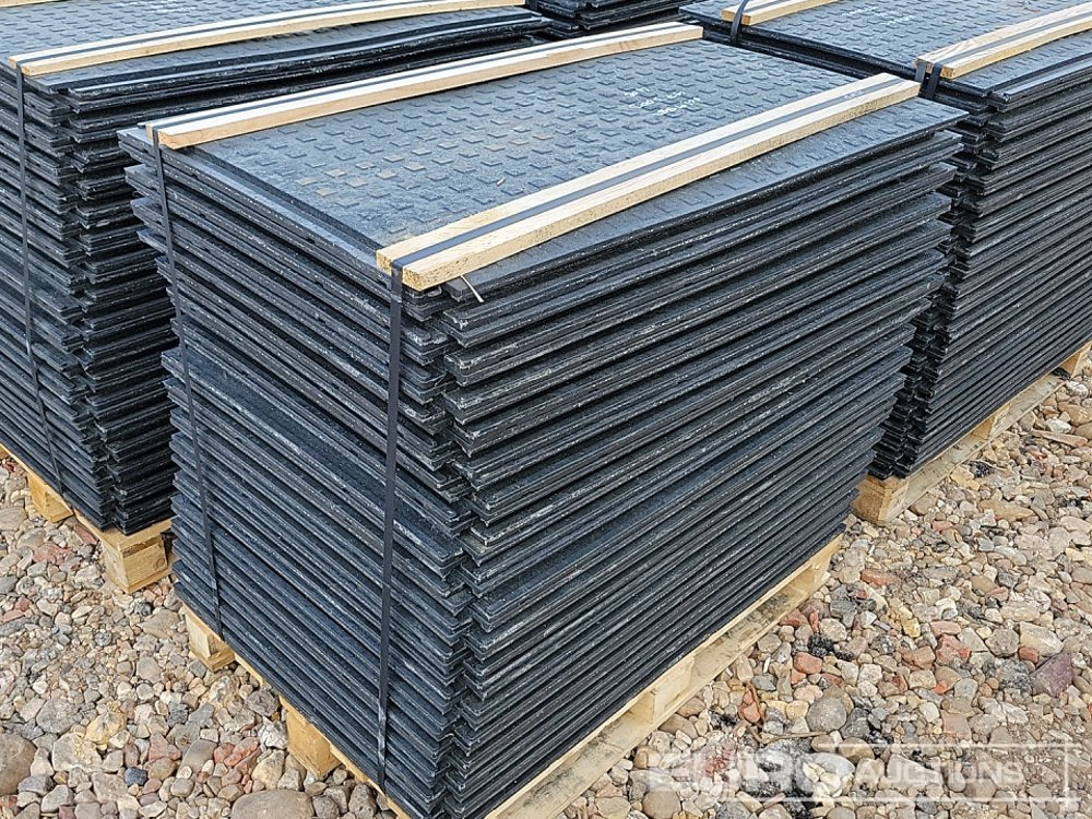 New Construction equipment Unused Pallet of Rubber Road Plates (4 of) - Connectable: picture 8